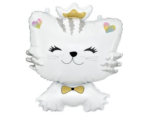 Cat White foil balloon 49 cm