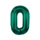 Number B&C Bottle Green Green number 0 foil balloon 85 cm