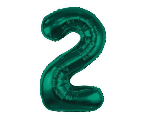 Number B&C Bottle Green Green Number 2 Foil Balloon 85 cm