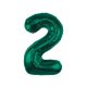 Number B&C Bottle Green Green Number 2 Foil Balloon 85 cm