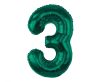 Number B&C Bottle Green Green Number 3 Foil Balloon 85 cm