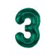 Number B&C Bottle Green Green Number 3 Foil Balloon 85 cm