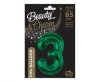 Number B&C Bottle Green Green Number 3 Foil Balloon 85 cm