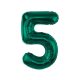 Number B&C Bottle Green Green Number 5 Foil Balloon 85 cm