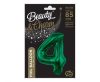 Number B&C Bottle Green Green number 4 foil balloon 85 cm