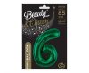 Number B&C Bottle Green Green number 6 foil balloon 85 cm