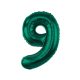 Number B&C Bottle Green Green number 9 foil balloon 85 cm