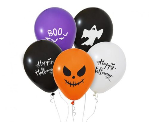 Halloween Happy balloon, 5 pcs 12 inch (30 cm)