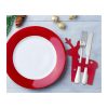 Christmas Red Reindeer Cutlery Holder Set of 4