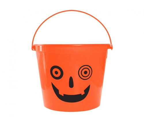 Halloween Crazy Pumpkin Candy Bucket 14.5x11.5 cm