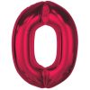 Number Red Red Number 0 Foil Balloon 92 cm