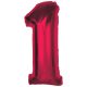 Number Red Red number 1 foil balloon 92 cm