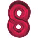 Number Red Red Number 8 Foil Balloon 92 cm