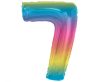 Number Rainbow Colorful Number 7 Foil Balloon 92 cm