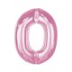 Number Light Pink Pink Number 0 Foil Balloon 92 cm