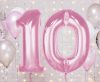 Number Light Pink Pink Number 0 Foil Balloon 92 cm