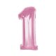 Number Light Pink Pink Number 1 Foil Balloon 92 cm