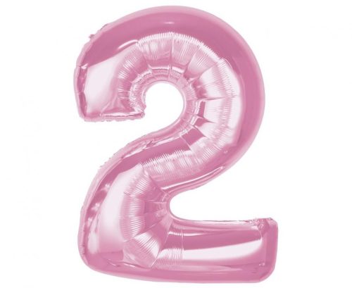 Number Light Pink Pink Number 2 Foil Balloon 92 cm