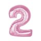 Number Light Pink Pink Number 2 Foil Balloon 92 cm