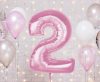 Number Light Pink Pink Number 2 Foil Balloon 92 cm