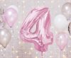 Number Light Pink Pink Number 4 Foil Balloon 92 cm