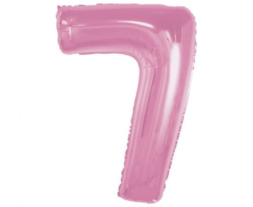 Number Light Pink Pink Number 7 Foil Balloon 92 cm