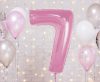 Number Light Pink Pink Number 7 Foil Balloon 92 cm