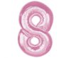 Number Light Pink Light Pink Number 8 Foil Balloon 92 cm