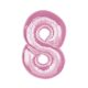 Number Light Pink Light Pink Number 8 Foil Balloon 92 cm