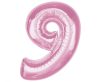 Number Light Pink Pink Number 9 Foil Balloon 92 cm