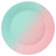 Colour Ombre paper plate set of 6 pieces 18 cm