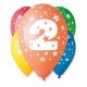 Happy Birthday Star Happy Birthday 2 balloons, set of 5 balloons - 12 inch (30cm)