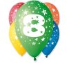 Happy Birthday Star Happy Birthday 8 balloons, 5 pcs 12 inch (30cm)