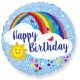 Happy Birthday Rainbow Rainbow Happy Birthday foil balloon 46 cm (WP)