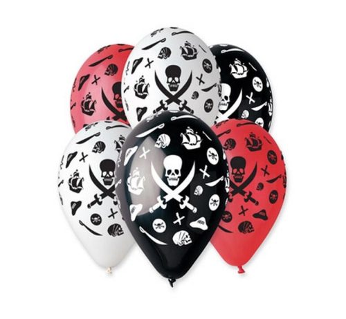 Pirate Pirates, balloon, 5-pack, 12 inch (30 cm)