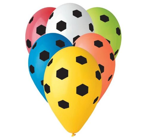 Football Soccer, balloon, 5-piece set 12 inch (30 cm)