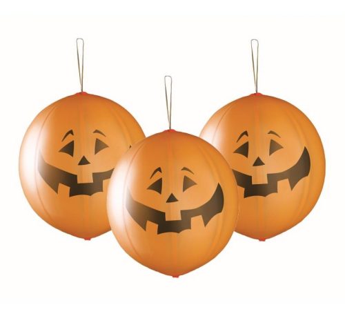 Halloween Pumpkin Pumpkin balloon with ribbon, set of 3, 18 inch (45 cm)