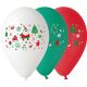 Christmas Santa Latex Balloon, 3-Pack, 12 inch/30 cm