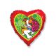 Love Dog Flowers foil balloon 48 cm (WP)