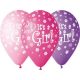 Colour It's a Girl balloon, 5 pcs set, 12 inch (30 cm)