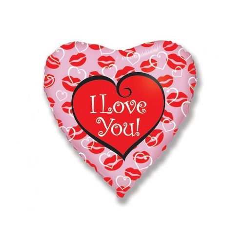 Love Kisses I Love You foil balloon 48 cm (WP)