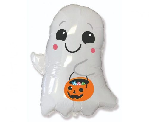 Halloween Ghost with Bucket, Foil Balloon 75 cm