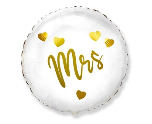 Wedding White, White Mrs. foil balloon 46 cm (WP)