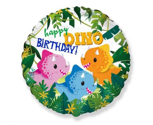 Gamer Happy Birthday Dino, Dinosaur Foil Balloon 46 cm (WP)