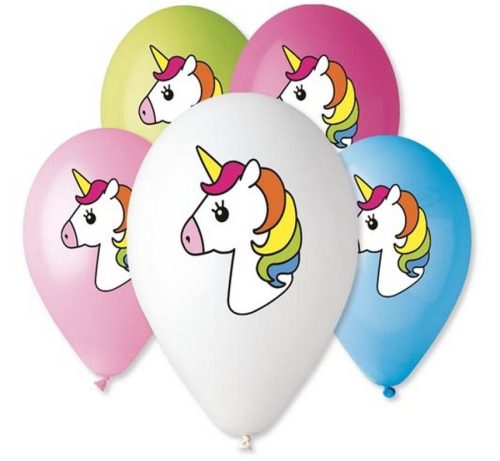 Unicorn Unicorn Multicolor, balloon, 5 pcs 12 inch (30cm)