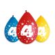 Happy Birthday Star Happy Birthday 4 Hanging Balloons, Set of 5 Balloons 12 inches (30 cm)