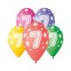 Happy Birthday Star Happy Birthday 7 Balloons, Pack of 5, 13 inch (33 cm)