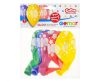 Happy Birthday Star Happy Birthday 10 balloons, pack of 5 balloons 13 inch (33 cm)