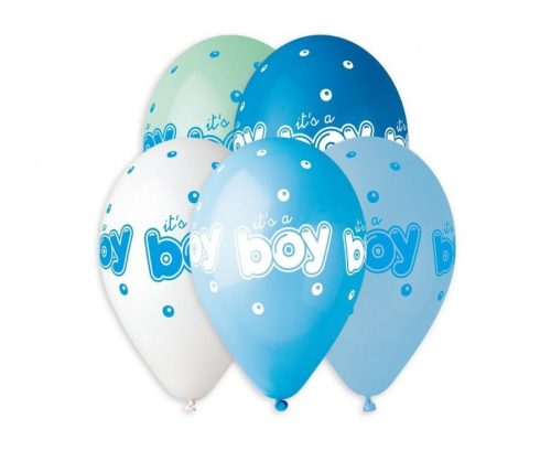 Baby It's a Boy balloon, 5 pieces, 13 inch (33 cm)