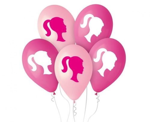 Princess My Pink World Ponytail Princess Balloon, 5 pcs 12 inch (30 cm)